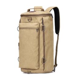 Backpacks New Large Capacity Rucksack Man Travel Duffle Outdoor Backpack Male Luggage Canvas Bucket Shoulder Bags Men Camping Backpack