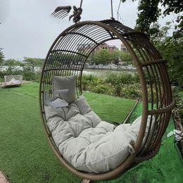 Camp Furniture Outdoor Leisure Sofa Waterproof And Sun Protection Nordic Courtyard Garden Terrace Rattan Single Double Swing Glider