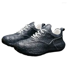 Casual Shoes BATMO 2024 Arrival Fashion Ostrich Skin Causal Men Male Genuine Leather PDD24