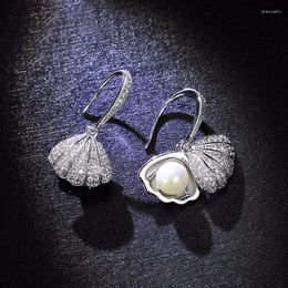 Stud Earrings Tassels Shell Girl'S Ear Elegant South Korea Simple Cool Long Online Celebrity Immortal