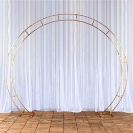 Party Decoration JAROWN Wedding Decor Circular Arch Shiny Gold Backdrop Stand Dual-Arch Flower Stage Background Circle Arc