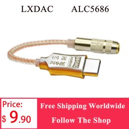 Converter ALC5686 USB Type C to 3.5mm DAC earphone Amplifie Headphone Amp Digital Decoder AUX audio Cable hifi adapter converter Android