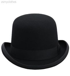 4Size 100 Wool Women Men Bowler Hat Pure Crushable Dome Fedora Hat4358587