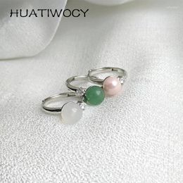 Cluster Rings Fashion Finger Ring For Women 925 Silver Jewellery With Zircon Gemstone Accessories Wedding Party Banquet Birthday Gifts