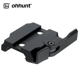 Scopes ohhunt QD Autolock Quick Release Mount Adapter Metal Compact Mount fit Hunting Red Dot Scope 21mm Picatinny Base