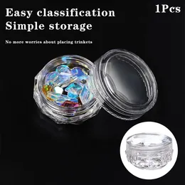 Storage Bottles 1Pcs Plastic Box Small Round Container Nail Decoration Packaging Boxes Jar Refillable Cosmetic