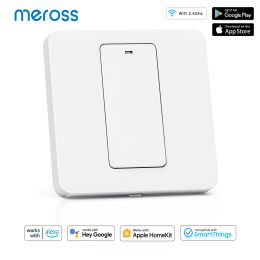 Control Meross Smart Light Switch Wifi Wall Switch Push Button 1 Way Switch Work with Apple Homekit Alexa Google Assistant Smartthings