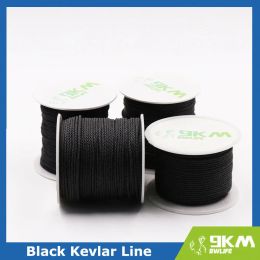Accessories 50lbs2000lbs Black Kevlar Line Braided Fishing Assist Line High Tensile Strength Tactical Rope Kiterefractory Backpacking Cord