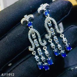 Dangle Earrings KJJEAXCMY Fine Jewelry Natural Sapphire 925 Sterling Silver Women Support Test