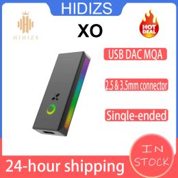 Converter Hidizs XO Singleended HIFI Balanced 2.5/3.5mm Connector USB DAC HiRes Audio Converter & MQA Dongle with RGB LED Lights