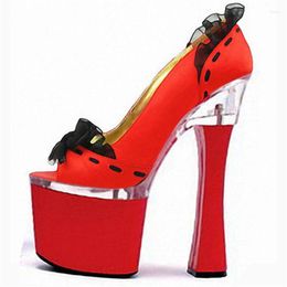 Dress Shoes Open Peep Toe Sandals Fashion Party Platform Thick Heels High-heeled Single Women Pumps