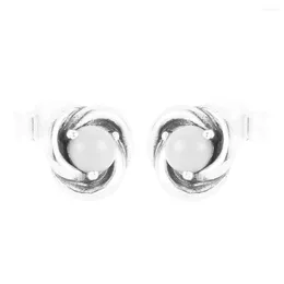 Stud Earrings CKK June White Eternity Circle For Women Pendientes Plata 925 Sterling Silver Jewelry Boucle Oreille Femme