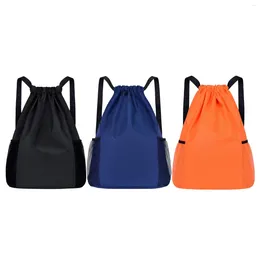 Outdoor Bags Drawstring Backpack Casual Daypack Wear Resistant Portable Large Bag For Backpacking Soccer Dance Basketball