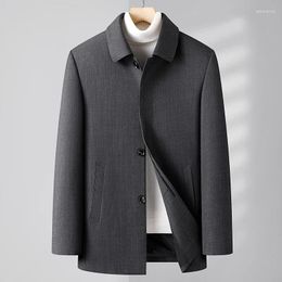 Men's Trench Coats Autumn Winter Fashion Coat High Quality Business Casual Jackets Men Clothing Full Size M-4XL