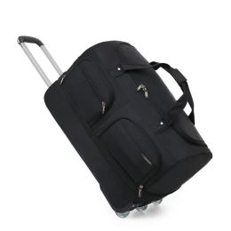 Carry-Ons Large capacity Trolley Bags With Wheels Wheeled bag Foldable Oxford Luggage Travel Suitcase Rolling Bags Travel Luggage