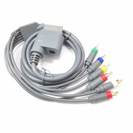 2024 1pc Component HDTV Video and Stereo AV Cable for XBOX 360(Gray) All AV Plug To Component Y/Pr/Pb, L-channel, R-channel (Male) Component