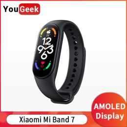 Wristbands New Xiaomi Mi Band 7 Smart Bracelet Wristband 1.62" AMOLED Blood Oxygen Fitness Traker Bluetooth Waterproof Smartband VS Band 6