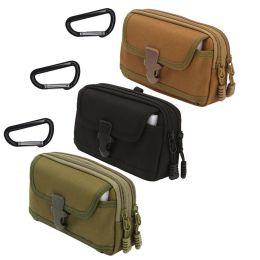 Accessories Tactical Molle Pouch Belt Waist Bag Military Small Pocket Outdoor Mobile Phone Pouch for 6.5 Inch Phone Hunting Camping Bag