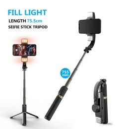 Gimbal COOL DIER New gimbal Handheld Stabiliser cellphone Video Record phone Gimbal Stabiliser With Led Fill Light For Smart phone