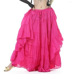 Stage Wear 720° Flax Linen Skirt 16 Metres Hemline Gypsy Clothes Belly Dance Heavy Long Quality Tribel