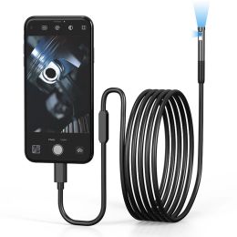 Cameras TypeC Endoscope Inspection Borescope Camera 7.9mm Builtin Adjustable LED Lights IP67 Waterproof for Android IOS Mobile Phone