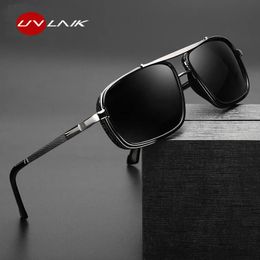 UVLAIK Men Polarised Sunglasses Aluminium Magnesium Alloy Frame Sun Glasses Male Classic Driving Pilot Sunglass Brand Designer 240410