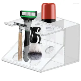 Storage Boxes Acrylic Organizers For Razors Clear Organizer Stand Transparent Texture Desktop Cosmetic Makeup