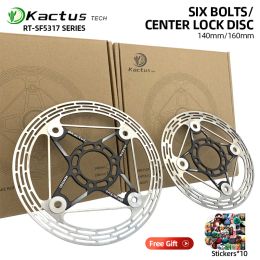 Lights KACTUS Tech Ultralight Bicycle Disc Brake Rotor 140/160mm Efficient Heat Dissipation 6 Bolts/Center Lock Float Rotor Bike Parts