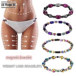Charm Bracelets Hematite Magnetic Bracelet Man Weight Loss Natural Stone Slimming Woman Health Care Therapy Jewelry