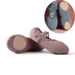 Dance Shoes Children Girls Ballet Stretching Cloth Flats Canvas Dancing Sneaker Summer Morandi Soft-soled For Women