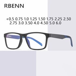 RBENN Classic Ultralight Anti Blue Light Reading Glasses Men Women TR90 Square Frame Blue Rays Blocking Computer Reader 1.75 240416