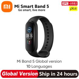 Wristbands Global Version Xiaomi Mi Band 5 Smart Bracelet 6 Color AMOLED Screen Miband 7 Blood Oxygen Fitness Traker Waterproof Smart Band6