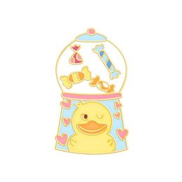 Lovely Rabbit Head Lollipop Brooch Little Yellow Duck Candy Box Emblem Clothes Bag Kids Fun Candy Accessories