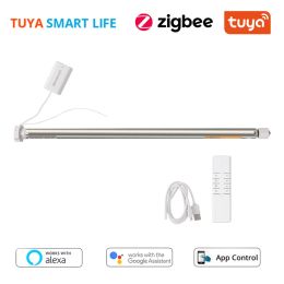 Control Tuya Smart Home Electric Motorised Zigbee Recharage Motor for 17 25 28mm Tube Roller Shade Blind Motor Alexa Google Home Control