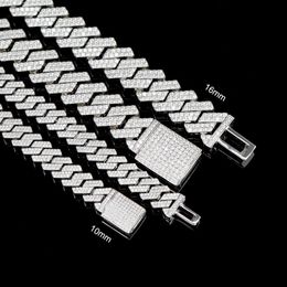 Selling 925 Sterling Silver Hip Hop Jewellery Pass Diamond Tester 16mm Cuban Link Chain