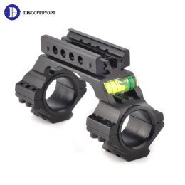 Scopes Discovery Tactical Rifle Scope Mount Ring Hunting Aluminium Scope Mount For 25.4/30mm Tube With Bubble Level Fit 11mm 20mm Rail