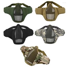 Cycling Caps 9 Style Outdoor Camouflage Mask Adjustable Tactical Half Face Protective Breathable