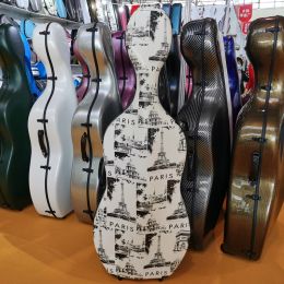 Instruments High quality carbon Fibre cello case 4/4 cello case carbon Fibre cello hard case 3.6kg Colourful