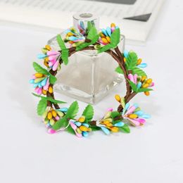 Candle Holders Easter Wreath Rings Spring Decorations Mini Holder Floral Taper Party Favor Day Supplies
