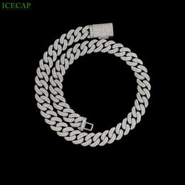 Fine Jewelry Hip Hop Miami Cuban Necklace 925 Silver Vvs Moissanie Diamond Cuban Link Chain Iced Out for Men