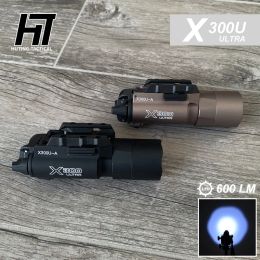 Scopes Tactical Flashlight Surefir X300U X300 X400 Pistol Scout Light 600LM Glock Picatinny Rail Outdoor Field Lighting Hunting Weapon