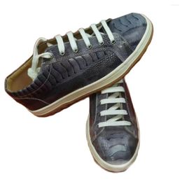 Casual Shoes BATMO 2024 Arrival Fashion Ostrich Skin Causal Men Male Genuine Leather Sneakers Pdd249