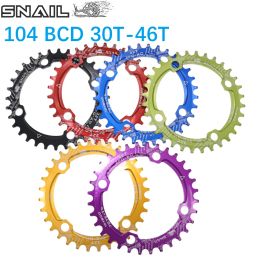Lights Snail Chainring 104bcd Round 32 34 36 38 40 42t 44 46 Tooth Narrow Wide Ultralight Mtb Mountain Bike 104 Bcd Chain Ring