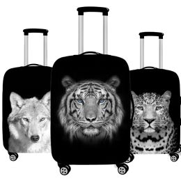 Accessories Black White Animals Lion Tiger Travel Suitcase Protective Cover Luggage Case Travel Accessories Elastic Luggage Dust Cover