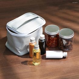 Storage Bags Camp BBQ Jar Oxford Cloth Bag Spice Sauce Condiment Bottles Pepper Seasoning Pot For Outdoor Camping Hiking