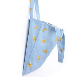 Storage Bags Reusable Cotton Large Capacity Banana Design Retro Exquisite Bag For Shopping Lunch