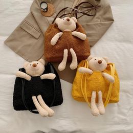Bag Autumn Bear Doll Shoulder Clutch Girls Top-handle Tote Plush Handbags Fashion Exquisite Shopping