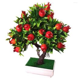Decorative Flowers 1Pc Potted Artificial Tree Fruit Plant Bonsai Stage Garden Wedding Party Decorations Fake Flower