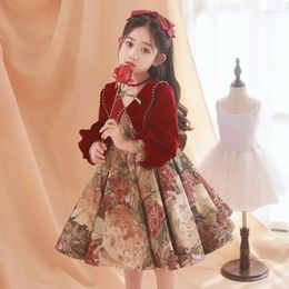 Girl Dresses Girl's Dress Spring Children's Princess Flower Wedding Little Birthday Host Performance