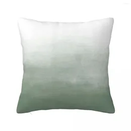 Pillow Ombre Paint Colour Wash ( Green/white) Throw Sitting Sofas Covers Home Decor Items Pillowcase